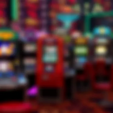 An array of video poker machines showcasing different game options and payouts.
