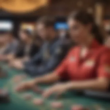Dedication to Exceptional Service Team members engaged in customer service at Maryland Live Casino