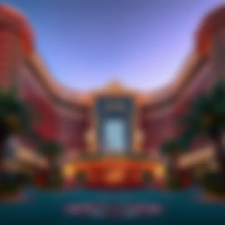 Exterior view of Encore Casino showcasing its architectural elegance