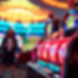 Vibrant casino slot machine display