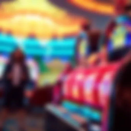 Vibrant casino slot machine display