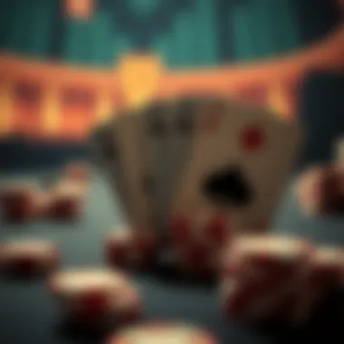 Strategic elements illustrated for four card poker strategies