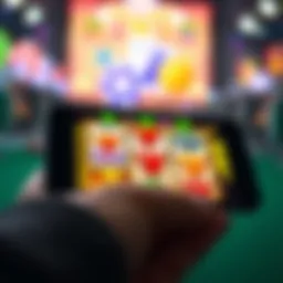 A vibrant display of free Android slot games on a smartphone.