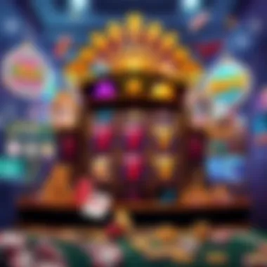 An intricate design showcasing various themes in slot games.