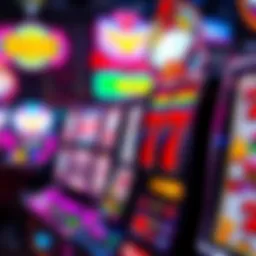 Colorful array of slot machine symbols