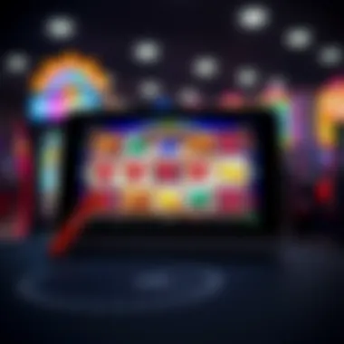 A digital device displaying free slot game