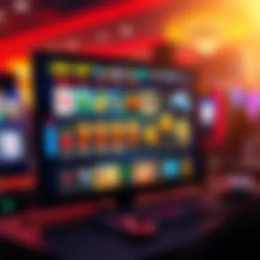 User interface of a popular online casino
