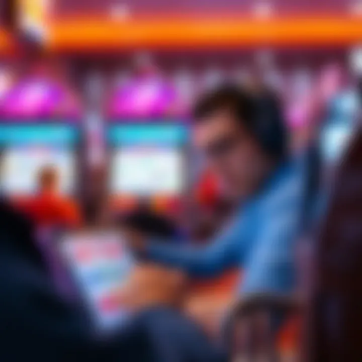 Engagement in Free Slot Games A close-up of a player engaging with a slot game on a digital device