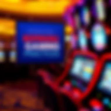 Promoting Responsible Gaming Practices A responsible gaming message displayed in a casino environment