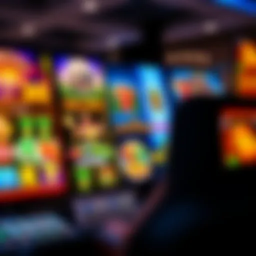 A vibrant online casino slots interface showcasing a variety of games