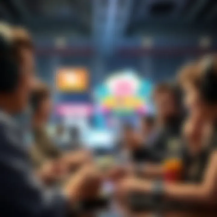 A vibrant online gaming community engaging over virtual currencies