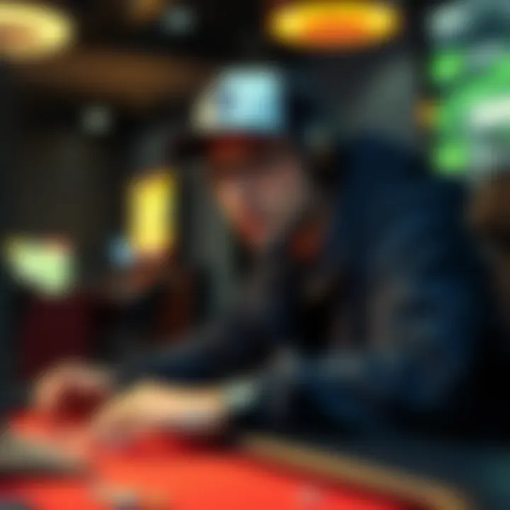 A gamer strategizing while playing on Skillz