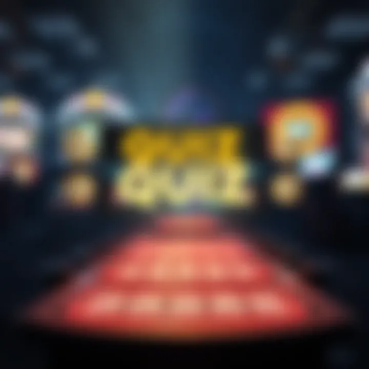 Illustration of a digital quiz interface with engaging visuals