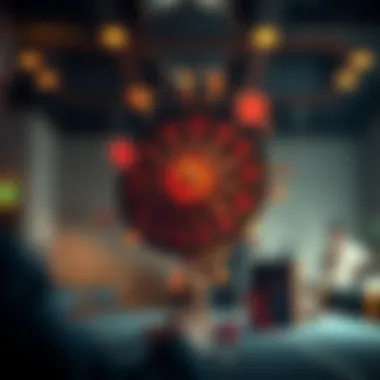 Player Psychology in Quick Spin Roulette An abstract representation of player psychology, illustrating the strategic mindset and thrill associated with quick spin roulette.