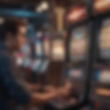 Engaging with a Virtual Slot Machine Player engaging with a virtual slot machine