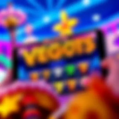 Colorful Free Vegas Slots on Android Vibrant display of free Vegas slots on an Android device