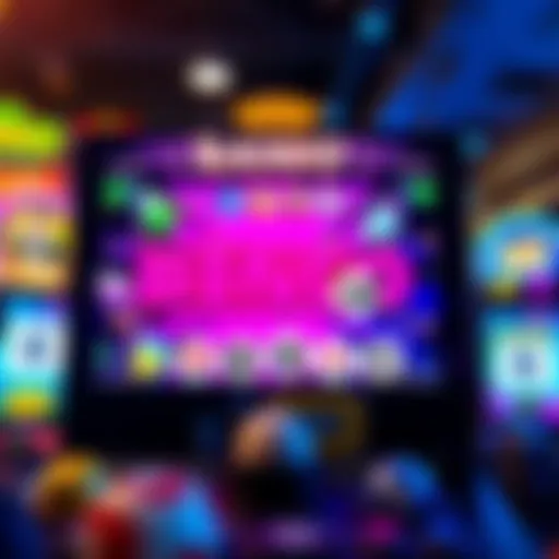 Online Bingo Game Interface An engaging visual of an online bingo game interface showcasing vibrant graphics