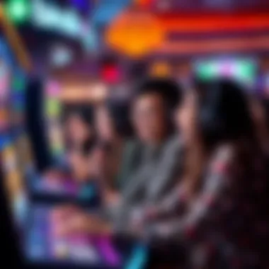 A dynamic representation of players enjoying a virtual bingo game session