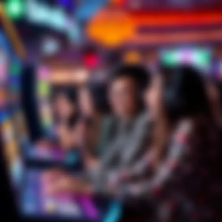 A dynamic representation of players enjoying a virtual bingo game session