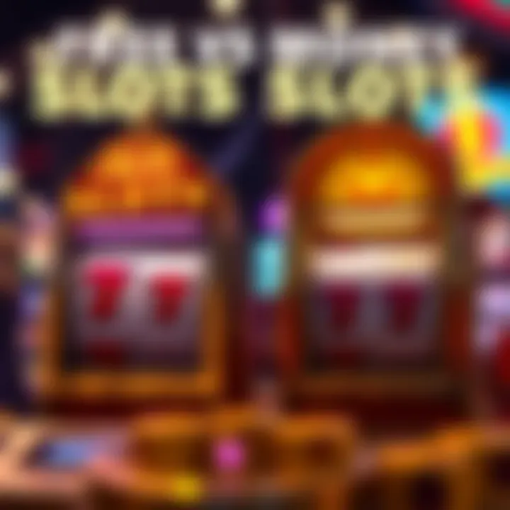 A visual comparison between free video slots and real money slots highlighting their differences.