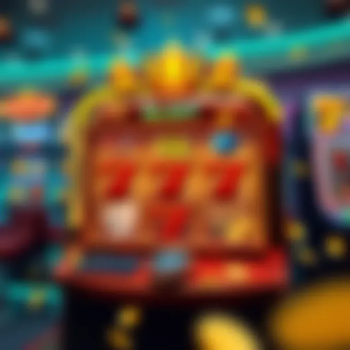 Detailed graphics of a popular free video slot game with interactive features.