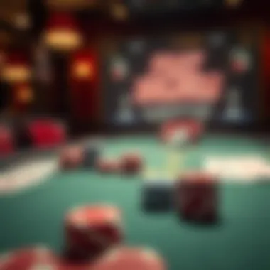 A captivating Texas Hold'em table setup with cards and chips