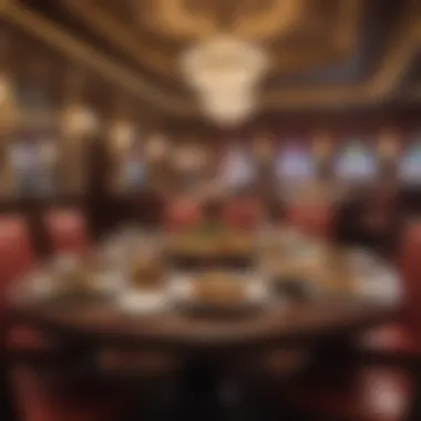 Gourmet Dining at Harrah's Casino Elegant dining area featuring a variety of gourmet dishes
