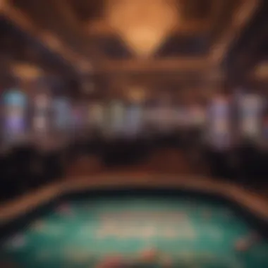 Diverse Gaming Experience at Harrah's A luxurious gaming floor filled with various slot machines and table games