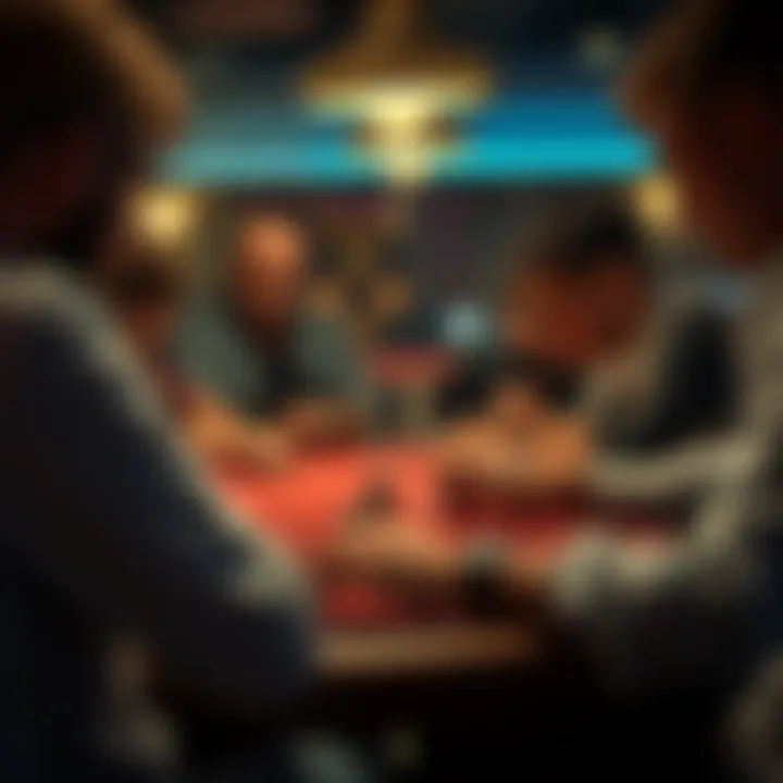 Heads Up Hold'em Gameplay An intense game of Heads Up Hold'em in progress