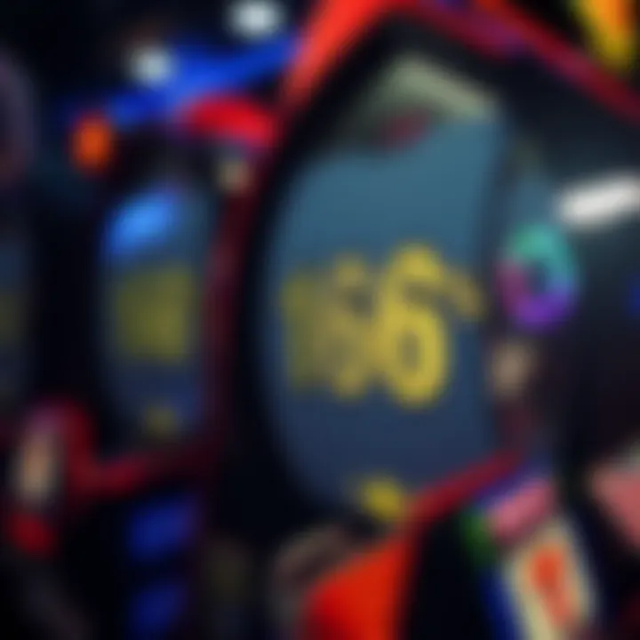 Close-up of a slot machine's payout percentage display