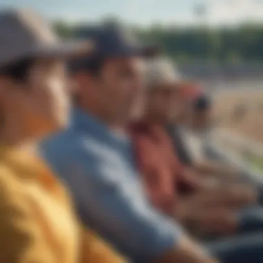 An overview of a racetrack with spectators