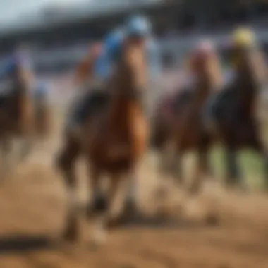 Thoroughbred Racing in Tennessee Thoroughbred racing at a Tennessee racetrack