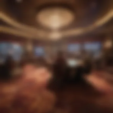 Atmosphere of the Ilani Casino Poker Room Interior view of the Ilani Casino Poker Room showcasing tables and players in action.