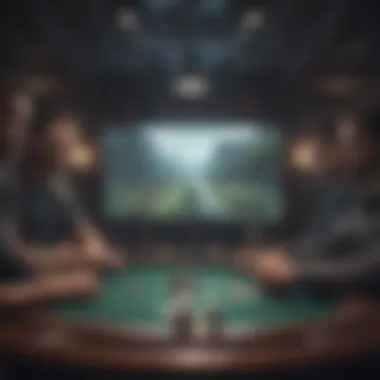 Strategic Insights for Poker Enthusiasts Strategic insights displayed on a digital screen within the poker room.