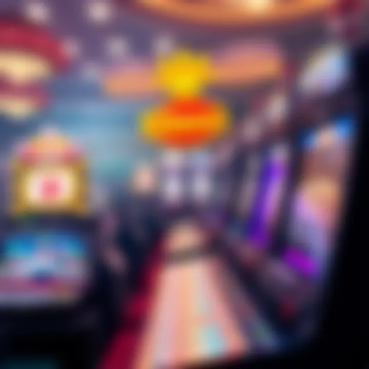 Illustration of various slot game features and mechanics