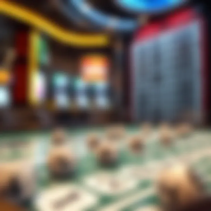 Keno gameplay table showcasing numbers