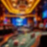 Luxurious casino environment showcasing gaming tables