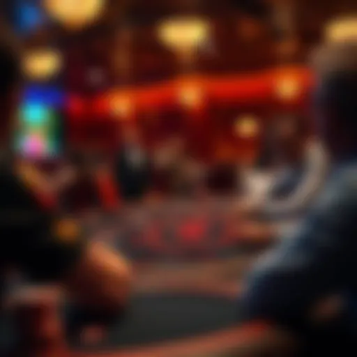 A captivating view of a live blackjack game in progress
