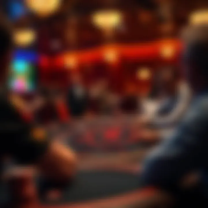 A captivating view of a live blackjack game in progress