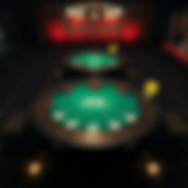 An overview of blackjack table layout showcasing player positions