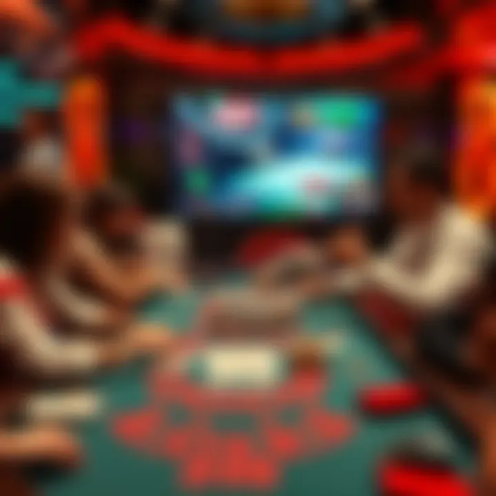 An enjoyable gaming experience showcasing players at a virtual table