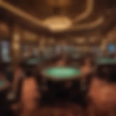 Elegant interior of MGM Grand Players Club showcasing gaming tables