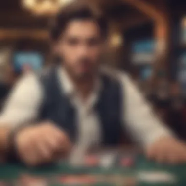 Cutting-edge Mobile Poker Experience Innovative mobile poker interface showcasing game features