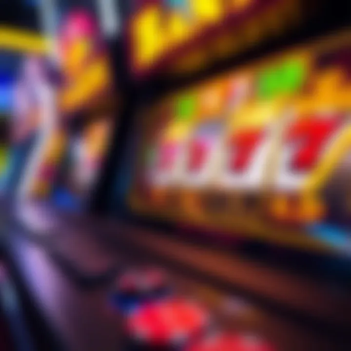 Advanced Game Interfaces Close-up of a digital slot game interface