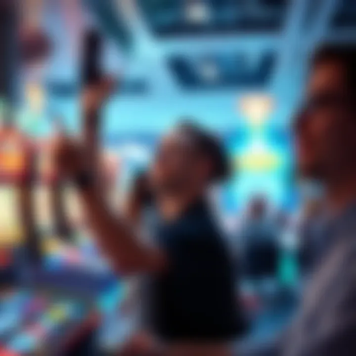 Engaging Player Experiences Player experiencing excitement at a modern casino