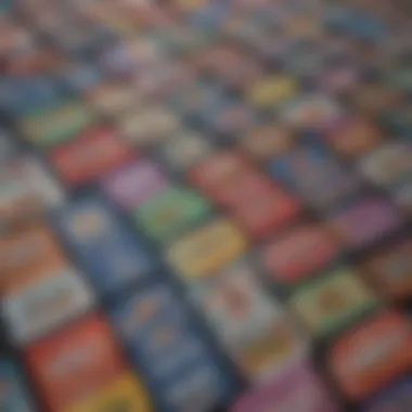 Diverse Scratch-Off Lottery Tickets Colorful array of scratch-off lottery tickets displayed