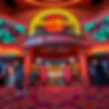 Vibrant entrance of Hard Rock Casino welcoming new players