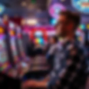 Enthusiast playing a video poker game