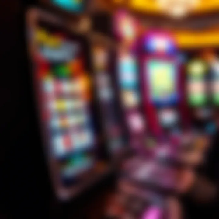 Close-up of a video poker machine's interface