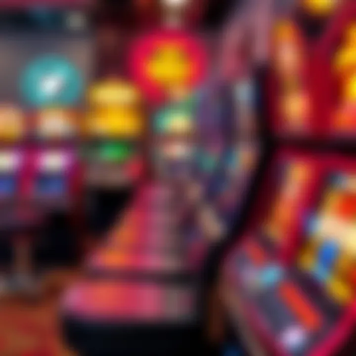 A variety of video poker machines on display